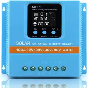 업그레이드된 100A MPPT 태양광 충전 컨트롤러 12V 24V 36V 48V LCD 디스플레이 배터리 인텔리전트