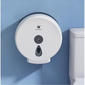 업소용 무타공 대형 하얀색 점보 대롤업 플랫 공중 티슈 휴지걸이 화장실 타입 브러