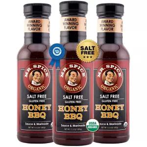 미스터 스파이스 허니 바비큐 소스 무염 소스(5mg/인분) 텐 프리 마리네이드용 저나트륨 그릴 에어