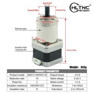 3D 프린터 Nema 17 스테퍼 기어 모터 0.925-5N.m 42HS34 비율 3.7/14/51 CNC 라우터 용 단일 축 8mm 전류