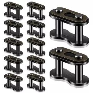 12PCS 블랙 체인 마스터 링크 오토바이 포켓 바이크 스몰 420 롤러 커넥터 교체/미니 고 카트 부품