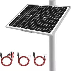 12V 20W 태양광 배터리 트리클 충전기 및 유지보수 - 방수 20와트 패널 내장 스마트 MPPT 충전 컨트롤러 +