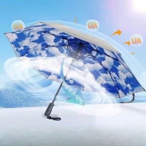 선풍기양산 선풍기 우산 암막 골프우산 대형 자외선차단