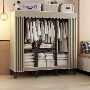 간편 옷장 접이식 철제 식 원룸 조립 가정용 걸이 자취 쉬운 커튼식