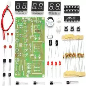 Gikfun 6비트 디지털 LED 전자 시계 DIY 키트 PCB 납땜 실습 학습 보드 AT89C2051 FR-4 for Arduino EK1323