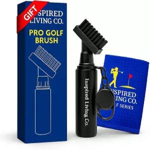 Inspired Living Co. 골프 클럽 클리너 키트 - 홈 및 극세사 타월이 포함된 프리미엄 브러시 남성용 클리닝