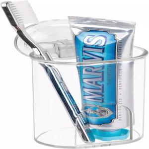 디자인 플라스틱 흡입 텀블러 컵 및 욕실 정리함 - 3 x 3.5 4.5 투명