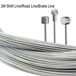 2pcs MTB 자전거 브레이크 시프터 라인 2 미터 도로 내부 와이어 스테인레스 스틸 시프트 기어 케이블