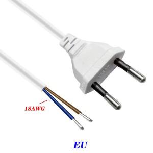 흰색 유럽 AC 전원 익스텐션 케이블, 미국 일본 플러그 공급 코드, 전기 소켓, 야외 램프 전구, 1.8m