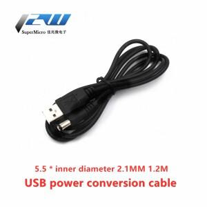 USB 전원 부스트 라인 DC 5V-DC 9V / 12V 스텝 업 모듈 컨버터 어댑터 케이블, 2.1X5.5MM 플러그