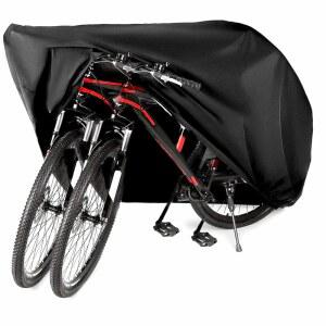 2대의 자전거를 위한 AngLink 자전거 커버 하이브리드를 도로 - 210D 비치 전기 있는 날씨 모든 구멍이 방수 옥스포드 크루저 야외 보관 산악 보호