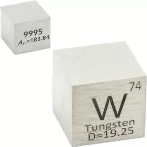 텅스텐 큐브 W 99.95 볼프람 요소 순수 10mm 밀도 원소 수집 주기율표 헌터 등 (0.39인치 텅스텐)