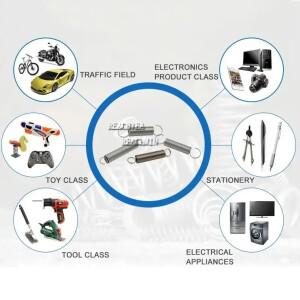 2PCS, 중국 OEM 공장 고품질 소형 코일 장력 연장 스프링, 2mm 와이어 직경 * 외부 (60-200)mm 길이