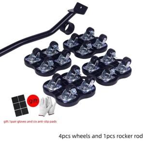 무거운 가구 이동용 바퀴 롤러 세트, 물건 운송 리프터, 막대