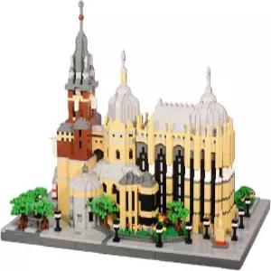 마이크로 블록 빌딩 세트 6650 PCS 세계 유명 건축 독일 랜드마크 교회 아헨 대성당 소장품 홈 오피스 장식