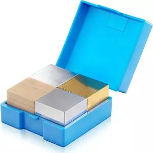 오토링 4개 밀도 큐브 세트 구리 철 알루미늄 및 목재 금속 블록 20mm/0.78인치 물리 과학 교육 실험 교구