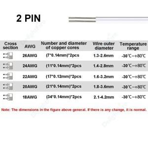 2pin 5V 12V 전선 26 24 22 20 18 AWG 흰색 회색 주석 도금 구리 절연 PVC 연장 케이블 자동 스피커 LED