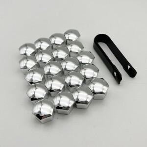 자동차 휠 너트 캡 보호 커버 캡, 녹 방지, 허브 나사 타이어 볼트 외부 장식, 17mm, 세트당 20 개