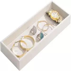 분할 서랍 정리함 트레이 벨벳 보석 보관함 목걸이 팔찌 링 귀걸이 디스플레이 휴대폰 시계 선글라스