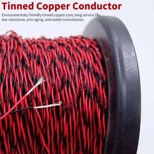 PTFE 와이어 AFS200 2핀 26/25/24/22/20/18/17/15/13AWG FEP 연선 주석 도금 구리 고온 DIY 전자 신호 케