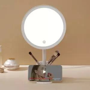 무선 LED 화장거울 / 충전식 메이크업 탁상거울