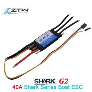ZTW Shark 40A G2 BEC 수냉식 보트용 방수 브러시리스 Prammable ESC