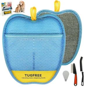 강아지와 고양이를 위한 TUGFREE 반려동물 털 제거 장갑 정전기 매직 브러시 그루밍 및 세탁 가능한 모피