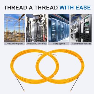 3mm 5M-50M 유리 섬유 케이블 풀러 전기 테이프 도관 덕트 벽 와이어 스레더 물고기 가이드 푸시