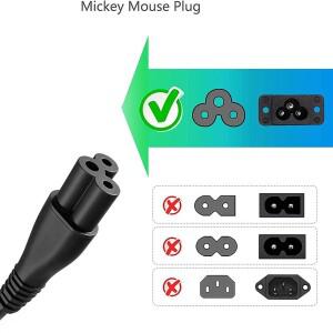 EU 전원 코드 짧은 유럽 AC CEE 7/7 ~ IEC320 C5 Schuko 케이블 충전기 18AWG 16A/250V