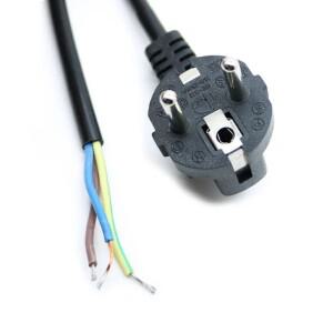 1.5M EU 플러그 전원 케이블 16A 유럽 표준 베어 테일 반제품 코드 3Pin 0.75/1.0/1.5/2.5 정사각형 구리