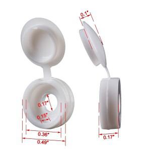 흰색 힌지 플라스틱 스크류 캡 커버 접이식 스냅 보호 버튼 자동차 가구 장식 너트 볼트 하드웨어