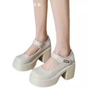 여성 웨딩 하이힐 플랫폼 두꺼운 결혼식 구두 신부
