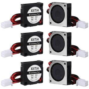 XIITIA 6pcs DC 20mm 팬 5V 2006/20x20x6mm 슬리브 베어링 브러시리스 DC 냉각 송풍기 팬, 3D 프린터 부품용 2핀 단자 포함