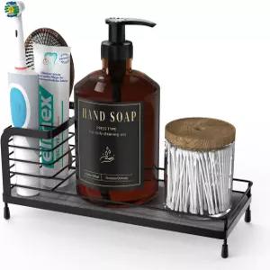 럭스파이어 칫솔 홀더 돌 건조 매트와 미끄럼 방지 패드가 있는 욕실 정리용 조리대 및 주방 싱크대용