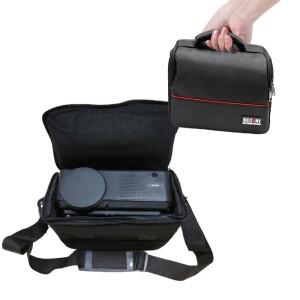 Feilimud 프로젝터 휴대용 보관 가방, 검정색, 대부분의 미니 적합, 견고하고 내구성이 뛰어남