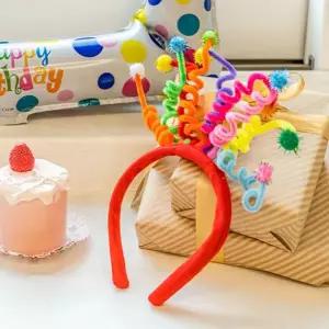 헤어밴드 파티용 머리띠 생일축하 생일 머리띠 어린이 소품