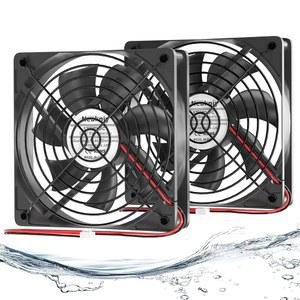노이크니 2팩 방수 팬 IP67, 120mm x 25mm 12V RV 냉장고, 온실, 캐비닛, 인큐베이터 및 DIY 프로젝트 냉각용