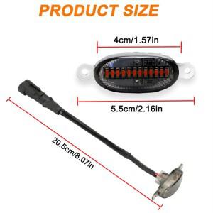 유니버셜 스모크 렌즈 앰버/화이트 LED 자동차 전면 그릴 클리어런스 마커 라이트 어셈블리 (배선 하네스