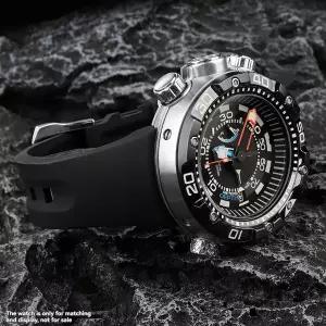 호환  Citizen Big Monster BN2021BN2024BN2029 실리콘 시계 벨트 방수 워터 고스트 캔 시리즈 스트랩 밴드