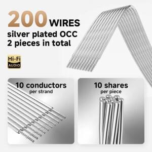 TODN 1쌍 하이엔드 7N OCC 은도금 스피커 케이블 HIFI 오디오 금도금 바나나/Y 플러그 포함