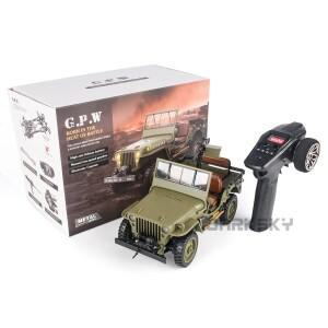 HG4-58 Willys 1/14 RC 전기 원격 제어 모델 자동차 미니 시뮬레이션 군사 트럭 Aldult Kids Toys