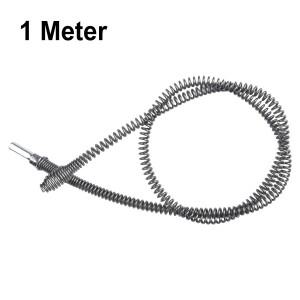 1PC 파이프 Unblocker 도구 스프링 준설 망간 강철 헤드 드레이너 클리너 3/2m 1M 전기 드릴 커넥터