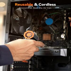 전기 공기 먼지떨이 송풍기-110000RPM 슈퍼 파워, 자동차/PC/가정/야외용 충전식 3단 브러시리스 모터