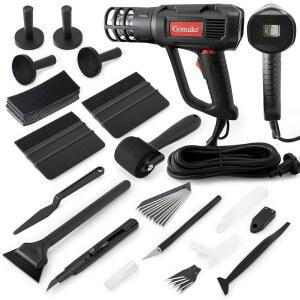 히트건 16FT 코드 스펀지 롤러 터킹 필름 스퀴지 틴트 데칼 창문 및 그래픽 설치용 자동차 고마케 커터가 비닐 틴팅 포함된 도구 키트 랩 홀더