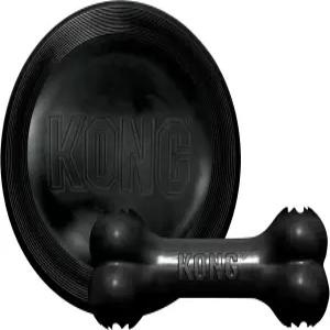 콩 익스트림 플라이어 구디 본 - 대형견을 위한 운동 지원 소프트 디스크 및 스터퍼블 개 씹기 장난감