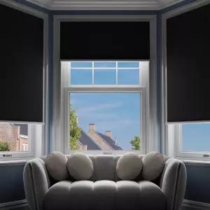 GWACK 암막 커튼 자석 스냅이 있는 실내 창문용 드릴 블라인드 없음 100 롤러 그늘막 단열 블랙아웃 및