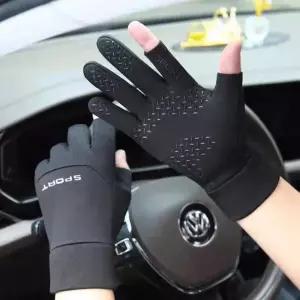 오픈핑거 장갑 오토바이 라이더 배달 대행 기모 손가락 터치 방한 글러브 - 라이더 오픈핑거 손가락 장갑