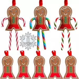 바샤우트 크리스마스 진저브레드 캔디 지팡이 장식 홀더 8개 맨 트리 파티 추천