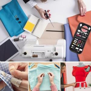 67/128개 재봉 키트, 용품 및 액세서리 포함, 24색 실, 바늘 실 작은 수리용 제품