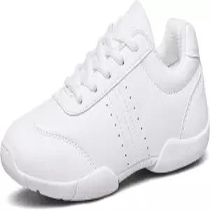 TUOTOM 여자 경량 청소년 치어리딩 신발 대회 텀블링 댄스 체조 테니스 스니커즈용 흰색